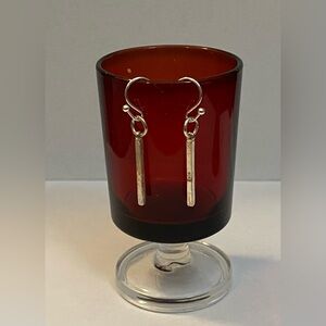 NEW. 925 Sterling Silver bar earrings